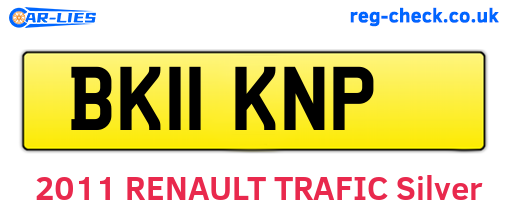 BK11KNP are the vehicle registration plates.