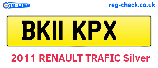 BK11KPX are the vehicle registration plates.