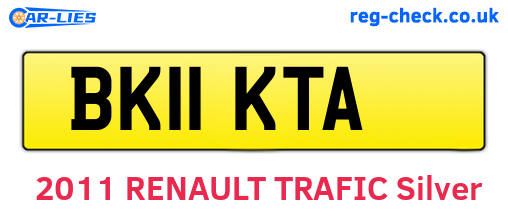 BK11KTA are the vehicle registration plates.