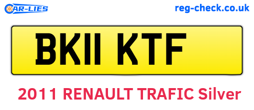 BK11KTF are the vehicle registration plates.
