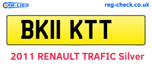 BK11KTT are the vehicle registration plates.