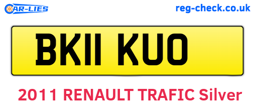 BK11KUO are the vehicle registration plates.