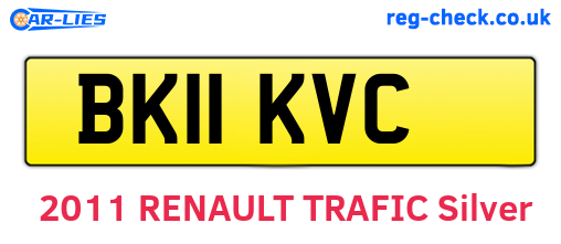 BK11KVC are the vehicle registration plates.