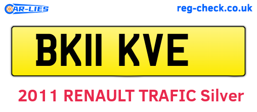 BK11KVE are the vehicle registration plates.