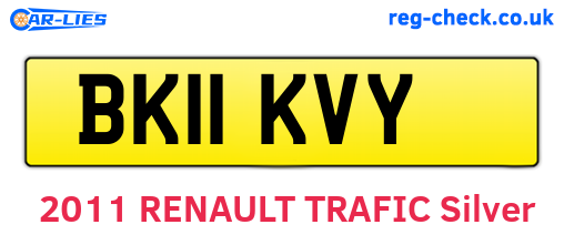 BK11KVY are the vehicle registration plates.