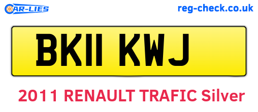 BK11KWJ are the vehicle registration plates.