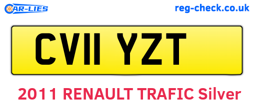 CV11YZT are the vehicle registration plates.