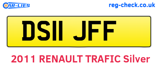 DS11JFF are the vehicle registration plates.