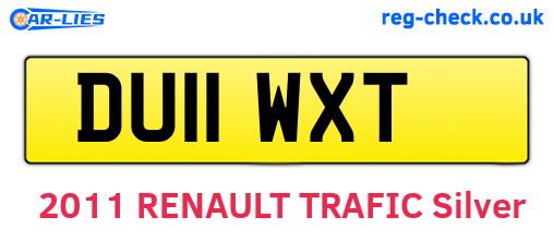 DU11WXT are the vehicle registration plates.