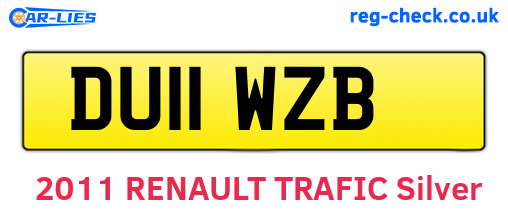 DU11WZB are the vehicle registration plates.