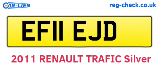 EF11EJD are the vehicle registration plates.
