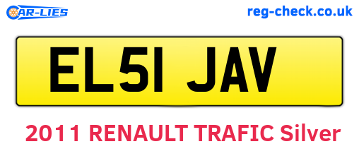 EL51JAV are the vehicle registration plates.