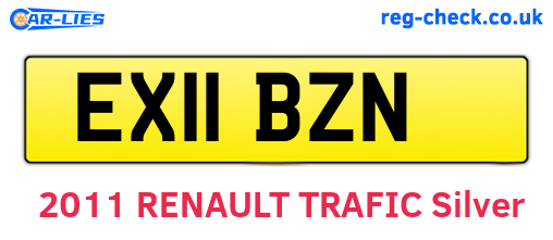 EX11BZN are the vehicle registration plates.