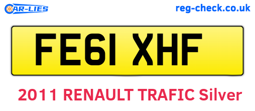 FE61XHF are the vehicle registration plates.