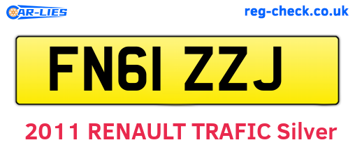 FN61ZZJ are the vehicle registration plates.