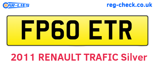 FP60ETR are the vehicle registration plates.