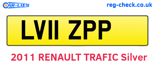 LV11ZPP are the vehicle registration plates.