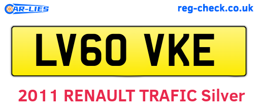LV60VKE are the vehicle registration plates.