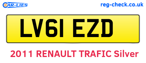 LV61EZD are the vehicle registration plates.