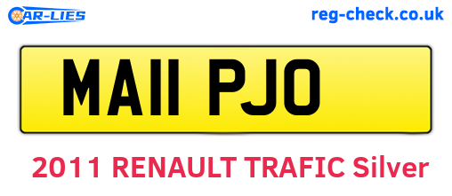 MA11PJO are the vehicle registration plates.