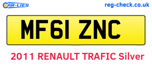 MF61ZNC are the vehicle registration plates.