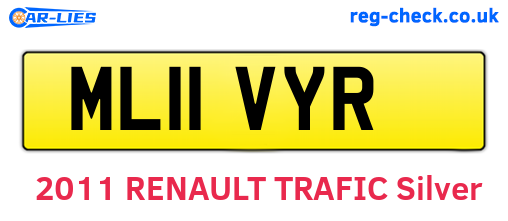 ML11VYR are the vehicle registration plates.