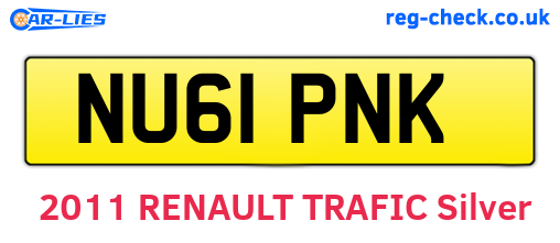 NU61PNK are the vehicle registration plates.