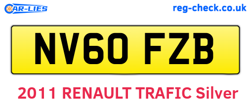 NV60FZB are the vehicle registration plates.