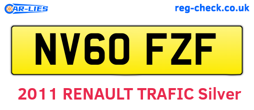 NV60FZF are the vehicle registration plates.