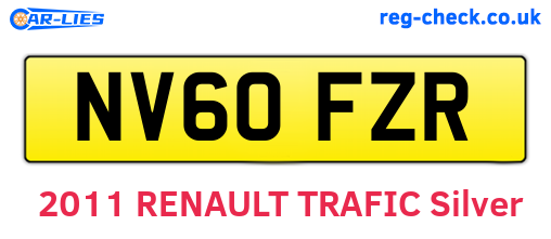 NV60FZR are the vehicle registration plates.