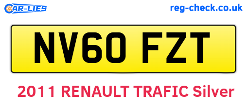 NV60FZT are the vehicle registration plates.