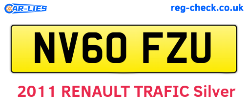 NV60FZU are the vehicle registration plates.