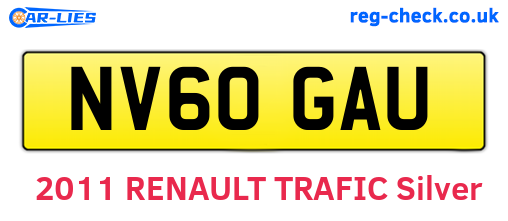 NV60GAU are the vehicle registration plates.