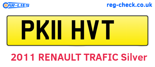 PK11HVT are the vehicle registration plates.