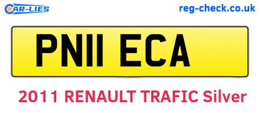 PN11ECA are the vehicle registration plates.