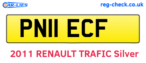 PN11ECF are the vehicle registration plates.