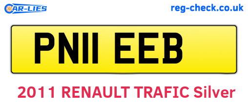 PN11EEB are the vehicle registration plates.