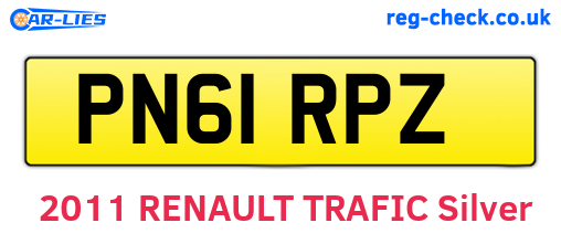 PN61RPZ are the vehicle registration plates.