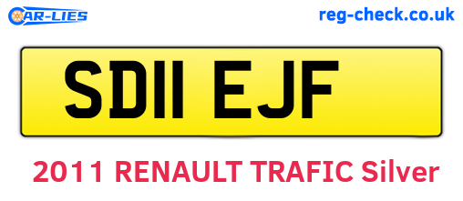 SD11EJF are the vehicle registration plates.