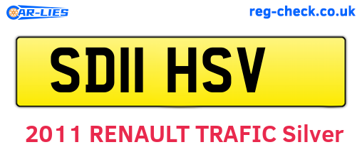 SD11HSV are the vehicle registration plates.