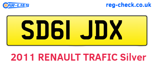 SD61JDX are the vehicle registration plates.