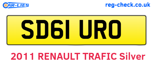 SD61URO are the vehicle registration plates.