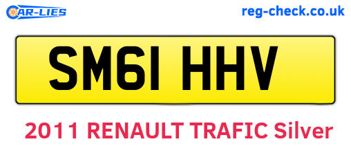 SM61HHV are the vehicle registration plates.