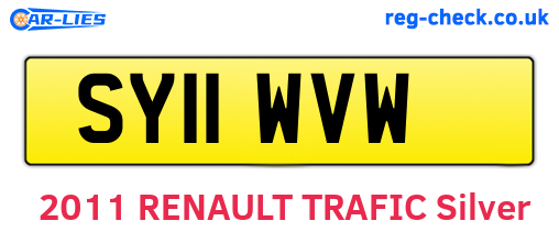 SY11WVW are the vehicle registration plates.
