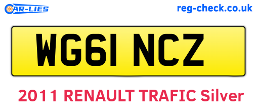 WG61NCZ are the vehicle registration plates.