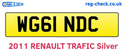 WG61NDC are the vehicle registration plates.