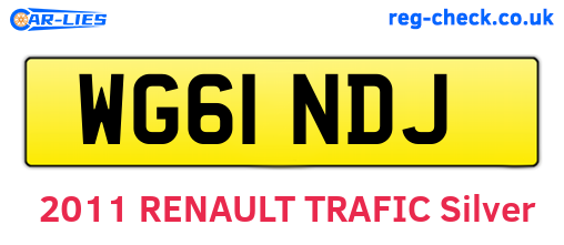 WG61NDJ are the vehicle registration plates.