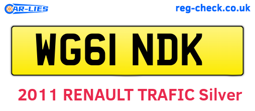 WG61NDK are the vehicle registration plates.