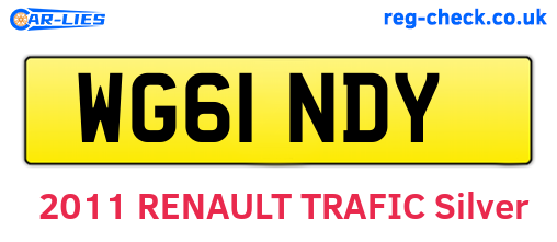 WG61NDY are the vehicle registration plates.