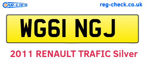 WG61NGJ are the vehicle registration plates.